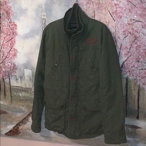 Urban District Angelo Litrico Double zip army coat sz M EUC